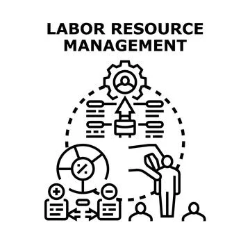 Labor resource management optimizing workforce planning strategy イラスト素材
