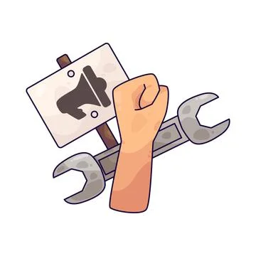 Labor rights illustration Stock Illustration