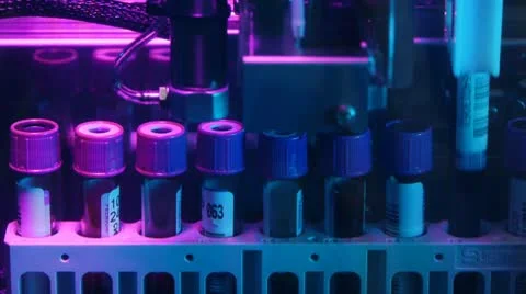 Laboratory analysis of biological materials 1 Stock Footage 10744356