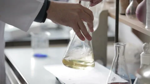 Laboratory analysis of conducting an experiment2 Stock Footage 68030796