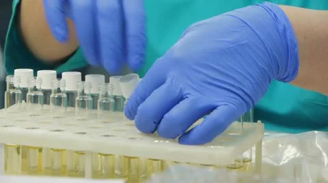 Laboratory analysis Stock Footage 12363427