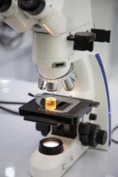 Laboratory analysis microscope Stock Photos