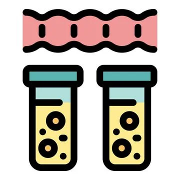 Laboratory is analyzing stool samples for parasites and intestinal health che Stock Illustration
