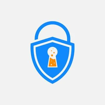 Laboratory and security logo template, easy to create and suitable for comp.. Stockillustratie