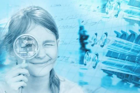Laboratory assistant in the laboratory Stock Illustration