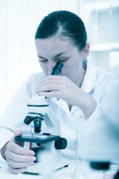 Laboratory assistant in the laboratory Stock Photos