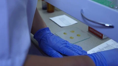 Laboratory assistant records medical data in a document 스톡 동영상 113696441