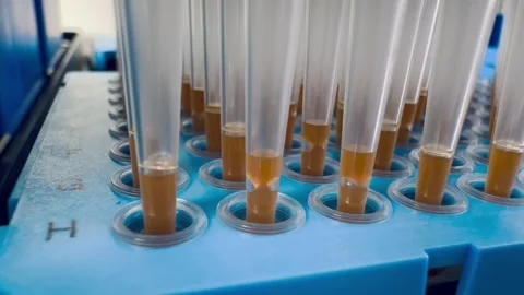 Laboratory automated liquid handling system, robotic arm with multiple pipette Stock Footage 278359768