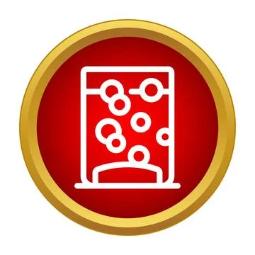 Laboratory beaker with boiling liquid icon illustration Stock Illustration