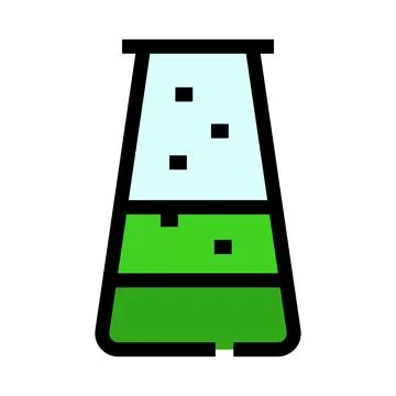 Laboratory beaker with chemical solution icon 스톡 일러스트