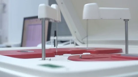 Laboratory for blood analysis 스톡 동영상 73287888