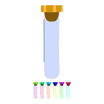 Laboratory blood test vial vector cartoon graphic イラスト素材