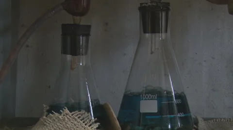 Laboratory boiling reagents Stock Footage 40523978