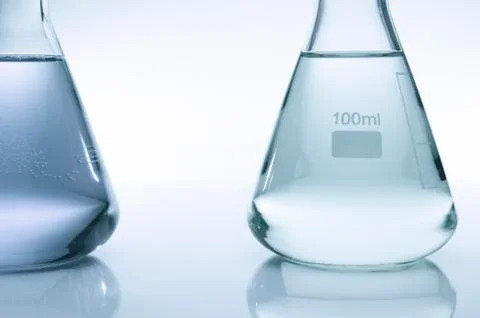 Laboratory bottles Stock Photos