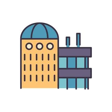 Laboratory Building related vector icon Ilustración de archivo