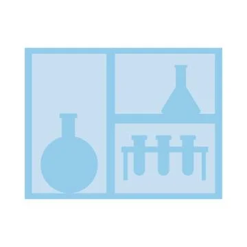 Laboratory chelf with tubes test icon イラスト素材