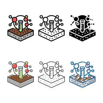 Laboratory chemical soil testing forms color icon vector Stock Illustration