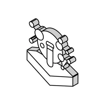 Laboratory chemical soil testing isometric icon vector illustration Illustrazione stock