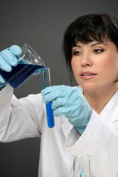 Laboratory chemist at work Stock Photos