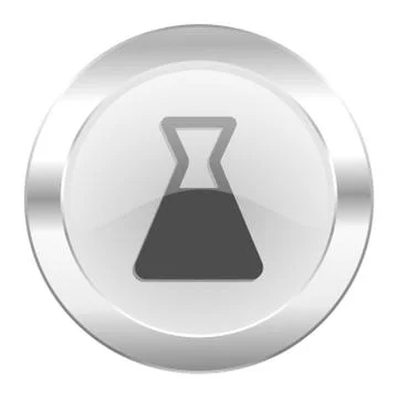 Laboratory chrome web icon isolated. Stock Illustration