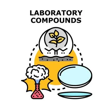Laboratory compounds exploring scientific research and chemical experiments Stock Illustration