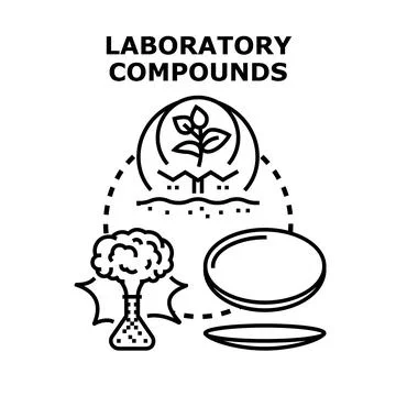 Laboratory compounds exploring scientific research and chemical experiments Stock Illustration