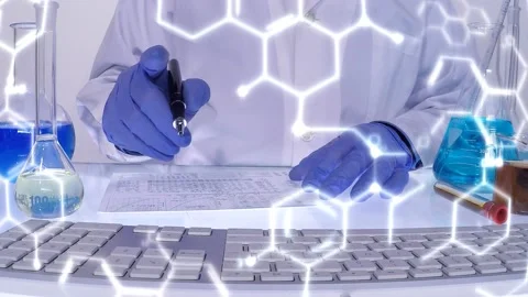 Laboratory Computer  Screen Stock Footage 200182541