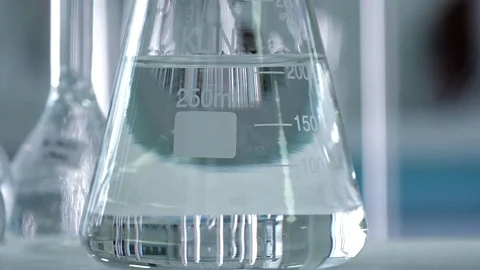 Laboratory, cones, reagents Stock Footage 75403645