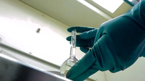 Laboratory, cones, reagents Stock Footage 75403680