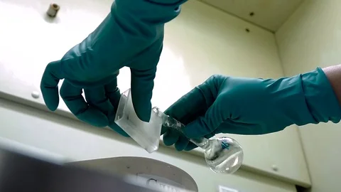 Laboratory, cones, reagents Stock Footage 75403688