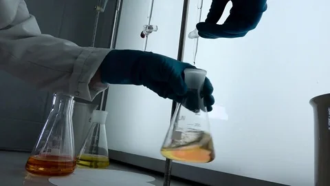 Laboratory, cones, reagents Видео 75403713