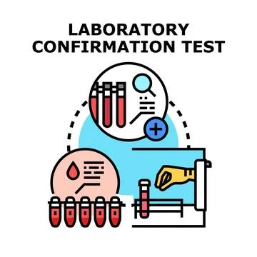 Laboratory confirmation process test sample analyzing research 스톡 일러스트