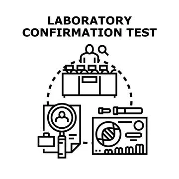 Laboratory confirmation test for scientific research diagnostics 库存插图