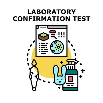 Laboratory confirmation testing concept for safety and ethical evaluation Stock Illustration