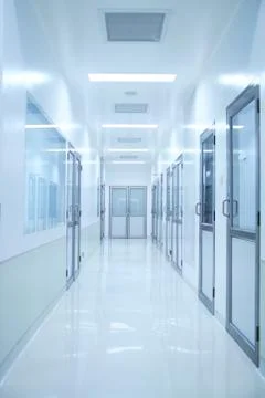 Laboratory corridor Stockfoto's