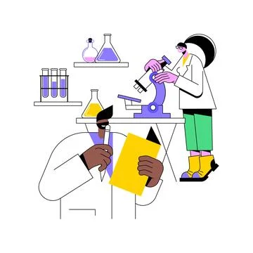 Laboratory course isolated cartoon vector illustrations. Stock Illustration