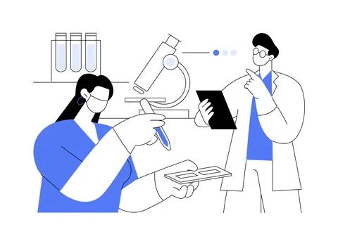 Laboratory course isolated cartoon vector illustrations. Stockillustratie