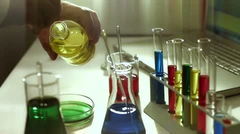Laboratory CSI 181 investigating stylized Stock Footage
