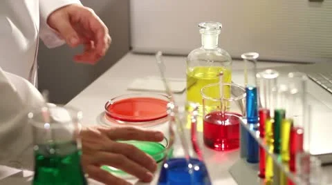 Laboratory CSI 75 investigating Stock Footage