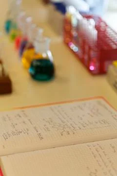 Laboratory desk 스톡 사진