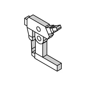 Laboratory digital microscope isometric icon vector illustration Illustrazione stock