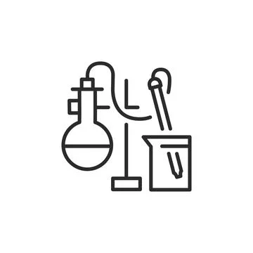 Laboratory Distillation Setup Icon Stock Illustration