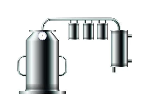 Laboratory distiller. Stock Illustration