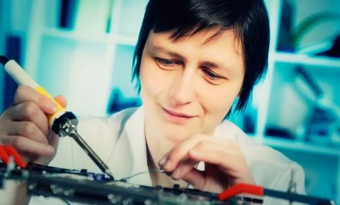 Laboratory of electronics 스톡 사진