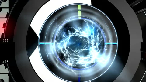 Laboratory. Energy. Experience or experiment. Science fiction. Illustration Stock Footage 148312353