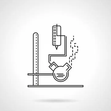 Laboratory equipment flat line vector icon Stock Illustration