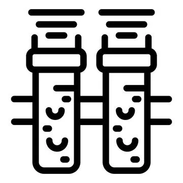 Laboratory equipment heating test tubes experiment icon 스톡 일러스트