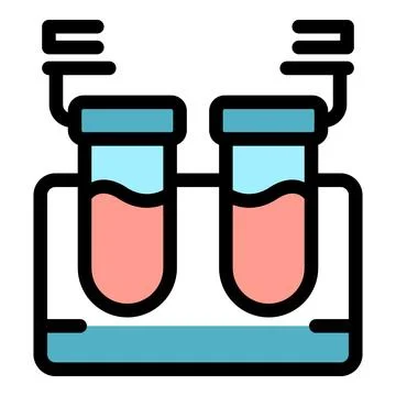 Laboratory equipment heating test tubes with connected sensors 스톡 일러스트
