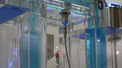 Laboratory equipment illustrating the operation of the sensor system Stock Footage 117561685