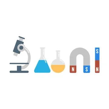 Laboratory equipment illustration Stock Illustration